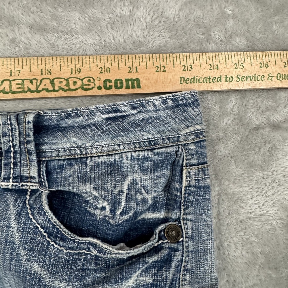 Hydraulic Jeans Womens 24 Short Y2K Wide Bootcut Stretch Flex Comfort Blue - Picture 13 of 16